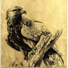 Картина  на сусальном золоте с изображением Орла 