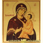 Тихвинская икона Божией Матери из сусального золота
