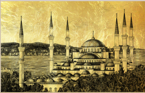 Картина на золоте: мечеть Султанахмет в Стамбуле