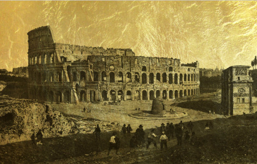 Картина из золота Римский Колизей